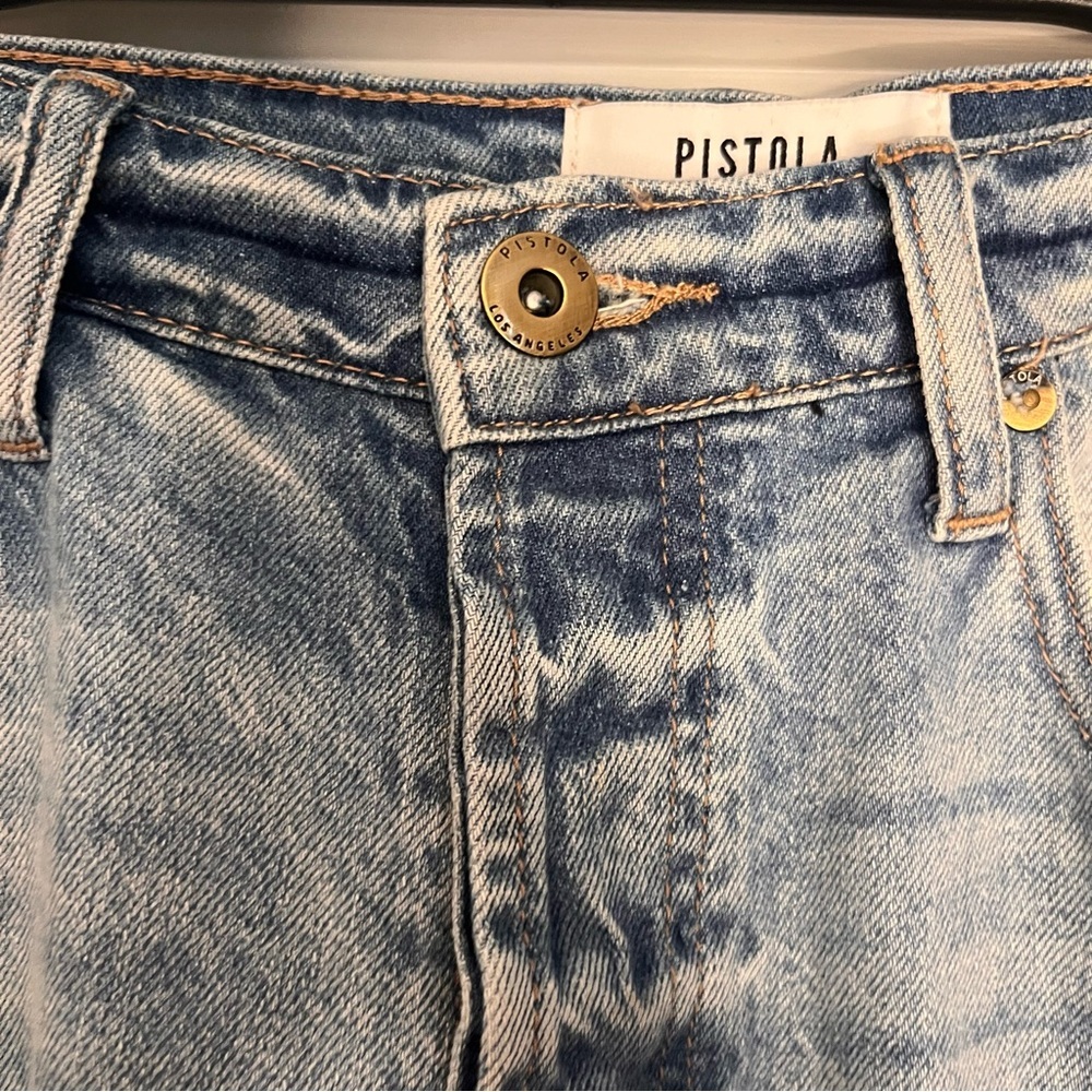 Pistola Jeans Womens Sz 29 Nico Racer Walk The Line High Rise Ankle Distressed - Picture 4 of 13